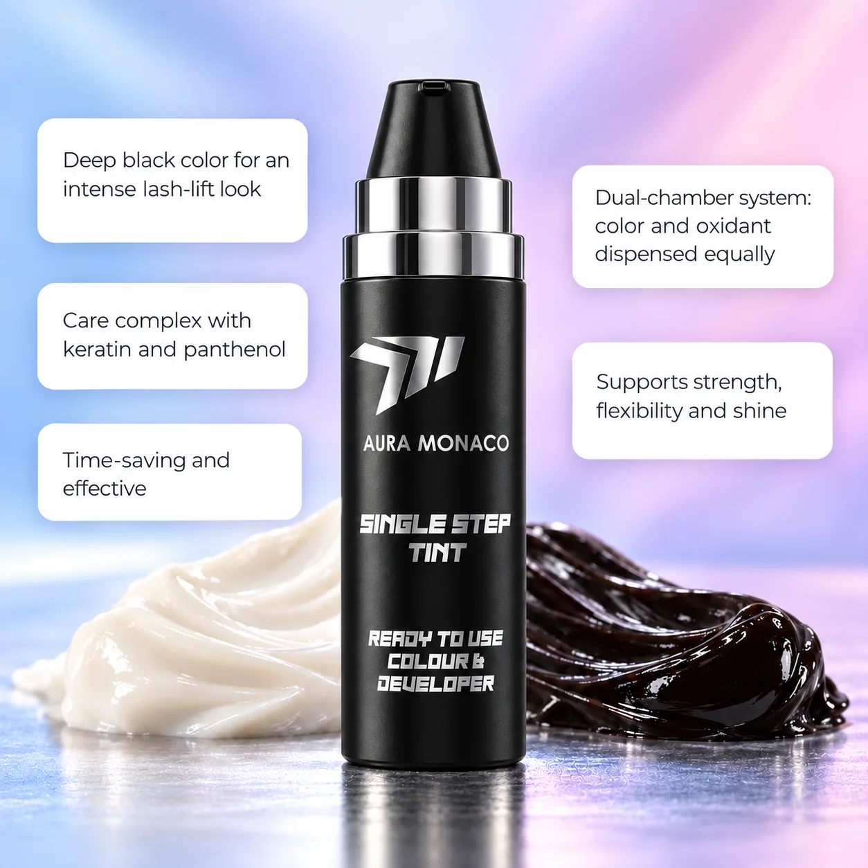 Single-Step Lash Tint | 2-in-One Formula | Deep Black - Image 2